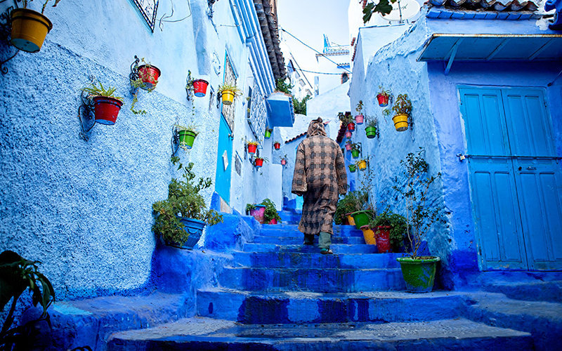 Tour privado de 2 días desde Fez a Tánger a través de Chefchaouen